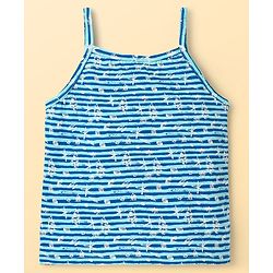 Pine Kids Cotton Elastane Knit Singlet Sleeves Printed Slips Pack of 3 (Color May Vary)