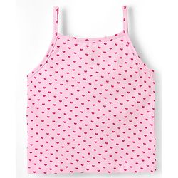 Pine Kids Cotton Elastane Knit Slips With Polka Dots & Heart Print Pack Of 3 - Pink Red & White