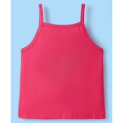 Pine Kids Cotton Elastane Knit Singlet Sleeves Bow & Polka Dot Printed Slips Pack of 3 (Color May Vary)