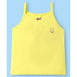 Pine Kids Cotton Elastane Knit Singlet Sleeves Sea Shells Printed Slips Pack of 3 (Color May Vary)