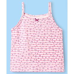 Pine Kids Cotton Elastane Knit Singlet Sleeves Sea Shells Printed Slips Pack of 3 (Color May Vary)