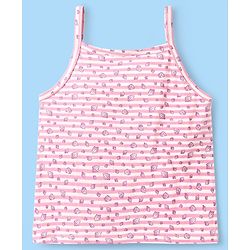Pine Kids Cotton Elastane Knit Singlet Sleeves Sea Shells Printed Slips Pack of 3 (Color May Vary)