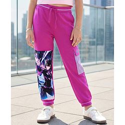 Pine Kids Cotton Knit Full Length Lounge Pant With Anime Character Print - Pink