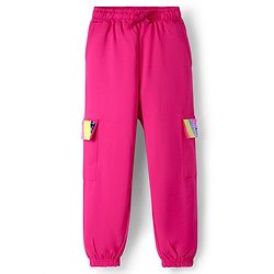 Pine Kids Cotton Knit Full Length Lounge Pant with Sequin Detailing - Dark Pink