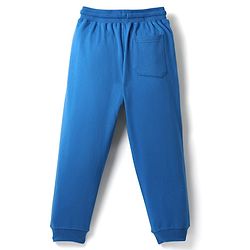 Pine Kids Cotton Knit Full Length Colourblock Lounge Pants - Emerald Green & Blue