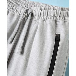 Pine Kids Cotton Knit Full Length Lounge Pants With New Goals Text Print - Grey