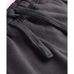 Pine Kids Cotton Knit Full Length Track Pant With New Goals Text Print - Black
