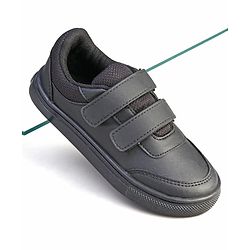 Pine Kids Velcro Closure School Shoes - Black