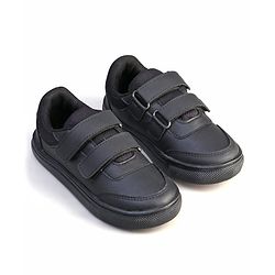 Pine Kids Velcro Closure School Shoes - Black