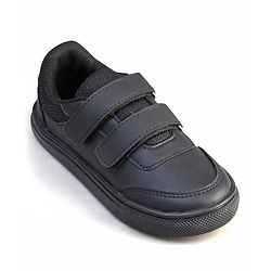 Pine Kids Velcro Closure School Shoes - Black