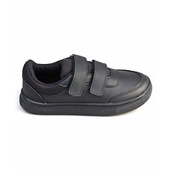 Pine Kids Velcro Closure School Shoes - Black