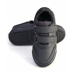 Pine Kids Velcro Closure School Shoes - Black