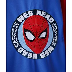 Pine Kids Marvel Full Sleeves Hooded Spider-Man Raincoat - Blue & Red