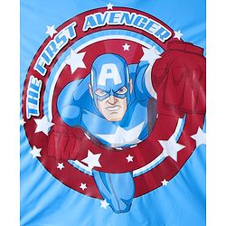 Pine Kids Marvel Full Sleeves Hooded Avengers Raincoat - Blue