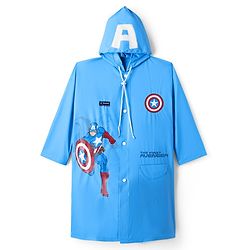 Pine Kids Marvel Full Sleeves Hooded Avengers Raincoat - Blue