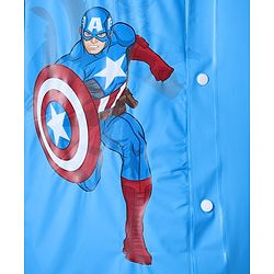 Pine Kids Marvel Full Sleeves Hooded Avengers Raincoat - Blue