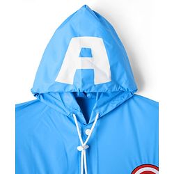 Pine Kids Marvel Full Sleeves Hooded Avengers Raincoat - Blue
