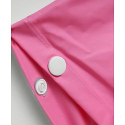 Pine Kids Full Sleeves Hooded Raincoat - Dark Pink