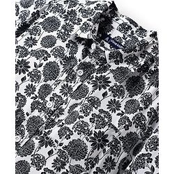 Pine Kids Viscose Woven Half Sleeves Shirt With Floral Print - White