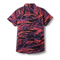Pine Kids Viscose Woven Half Sleeves Marble Printed Shirt - Multicolour