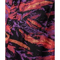 Pine Kids Viscose Woven Half Sleeves Marble Printed Shirt - Multicolour