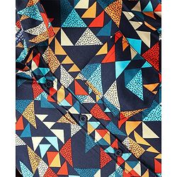 Pine Kids Viscose Woven Half Sleeves Shirt With Abstract Print - Multicolour