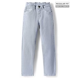 Pine Kids Denim Woven Full Length Washed Jeans - Light Blue