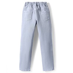 Pine Kids Denim Woven Full Length Washed Jeans - Light Blue