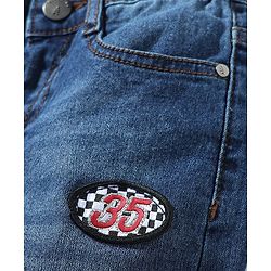 Pine Kids Denim Woven Full Length Jeans with Badge - Navy Blue