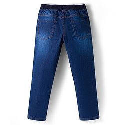 Pine Kids Denim Woven Full Length Washed Jeans - Navy Blue