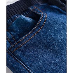 Pine Kids Denim Woven Full Length Washed Jeans - Navy Blue