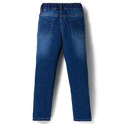 Pine Kids Denim Woven Full Length Washed Jeans With Cut & Sew Design - Navy Blue