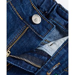 Pine Kids Denim Woven Full Length Washed Jeans - Navy Blue