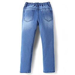 Pine Kids Denim Woven Full Length Washed Jeans - Navy Blue