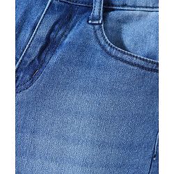 Pine Kids Denim Woven Full Length Washed Jeans - Navy Blue