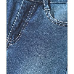 Pine Kids Denim Woven Full Length Washed Jeans - Navy Blue