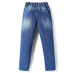 Pine Kids Denim Woven Full Length Washed Jeans - Navy Blue