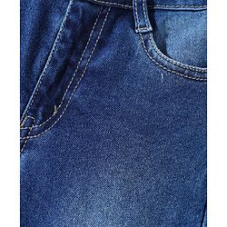 Pine Kids Denim Woven Full Length Washed Jeans - Navy Blue