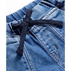 Pine Kids Denim Woven Full Length Washed Jeans - Light Blue