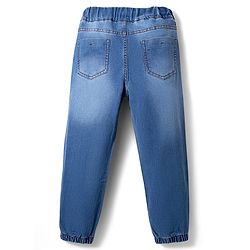 Pine Kids Denim Woven Full Length Washed Jeans - Blue