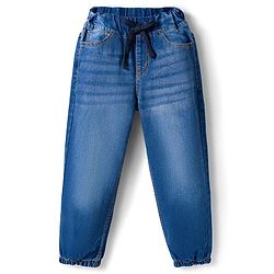 Pine Kids Denim Woven Full Length Washed Jeans - Blue