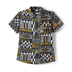 Pine Kids Viscose Woven Half Sleeves Printed Shirt With T-Shirt - Multicolour