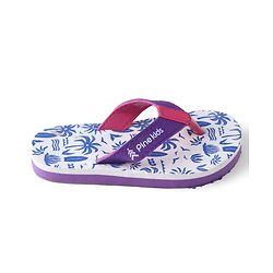 Pine Kids Slip Ons Flip Flops with Beach Theme Print - Blue