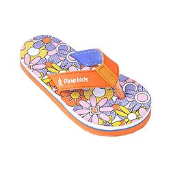 Pine Kids Slip On Flip Flops with Floral Print - Multicolor