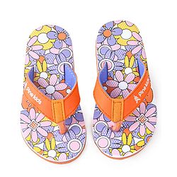 Pine Kids Slip On Flip Flops with Floral Print - Multicolor
