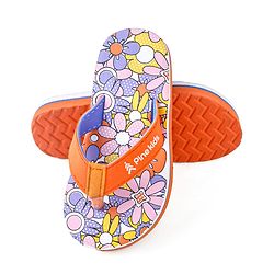 Pine Kids Slip On Flip Flops with Floral Print - Multicolor