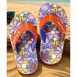 Pine Kids Slip On Flip Flops with Floral Print - Multicolor