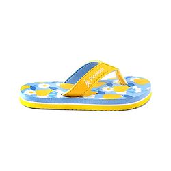 Pine Kids Slip On Flip Flops With Fruit & Floral Print - Yellow & Blue