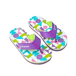 Pine Kids Slip On Flip Flops with Abstract Print - Multicolor