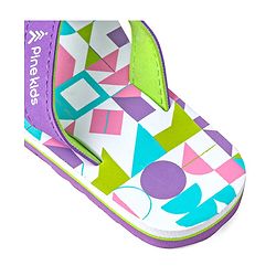 Pine Kids Slip On Flip Flops with Abstract Print - Multicolor